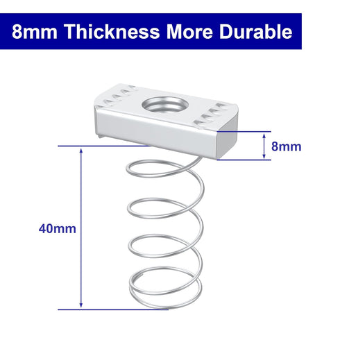 20 Pcs 3/8"-16 Strut Channel Nuts, Spring Strut Channel Cone Nuts for Easy Mounts Solar Panel