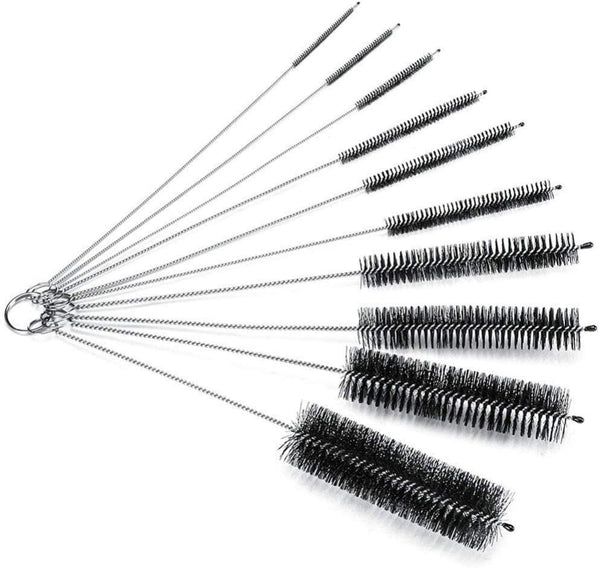 AKOAK 8.2 Inch Nylon Tube Brush Set Pipe Cleaning Brushes for Drinking Straws