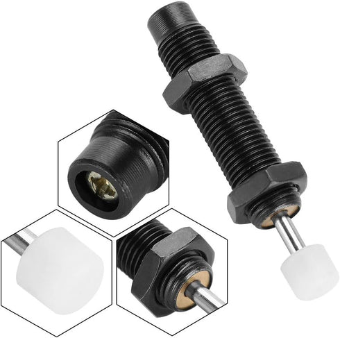 M10 x 8mm Oil Pressure Shock Absorber Adjustable Hydraulic Buffer Pneumatic Plunger for Air Cylinder AC1008-2
