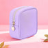 5.5 5.5In CRASPIRE Small Sanitary Napkin Pouch with Zipper Polyester Lilac Square x Functional Travel Toilet Period