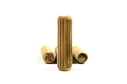 Berta 5/16" x 1 1/2" Wooden Dowel Pins, Fluted Wood Dowel Plugs with Beveled Ends, Accessory Kit for Woodworking (100)