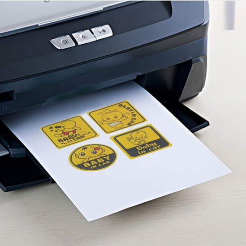Printable Vinyl Sticker Paper for Inkjet Printer, 8.5"x11", 20 Sheets Matte White by JANDJPACKAGING