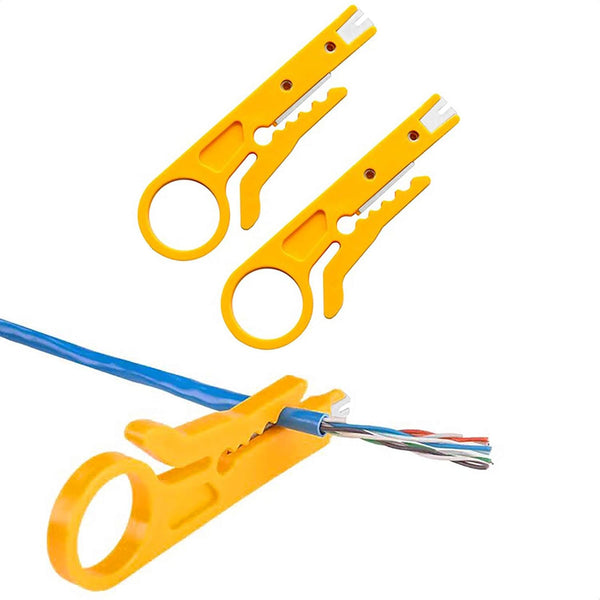 Mini Wire Stripper 3 Pack - Network Wire Stripper Punch Down Cutter for RJ45/Cat5/CAT-6 Data, Telephone & Computer UTP
