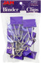 JAM PAPER Colorful Binder Clips, Large, 1 1/2 Inch (41 mm), Purple Binderclips, 12/Pack
