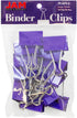 JAM PAPER Colorful Binder Clips, Large, 1 1/2 Inch (41 mm), Purple Binderclips, 12/Pack