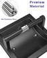Set Modern Matte Black Recessed Toilet Paper Towel Holder Durable Metal Wall Mount for Space Saving Bathroom Design