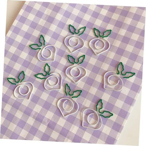 STOBOK 9pcs Carrot Paperclip, Fun Cartoon Paper Clips, Decorative Small Binder Clips, Mini Paper Fruit Decor