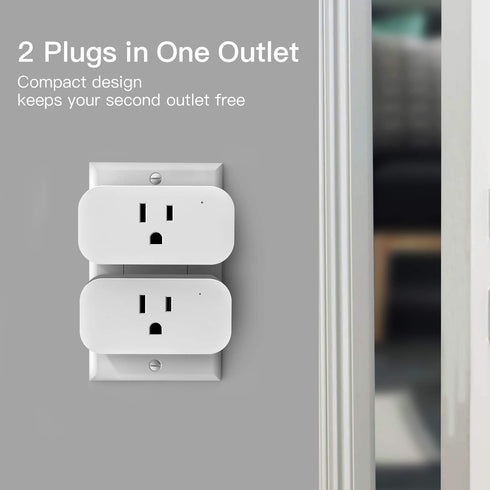 TREATLIFE Smart Plug, 2.4GHz 15 Amp Wifi Outlet with Child Lock, Compatible with Alexa and Google Assistant, 1 Pack