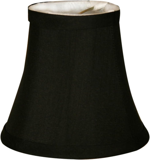Royal Designs, Inc. CSO-1024-5BLK/WH Softback Bell Chandelier Shade, 3 x 5 x