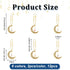 OLYCRAFT 12Pcs Moon and Star Paperclips 3.8 Inch Alloy Pendant Paper Clip with Moon Star Charms Metal Paper Clips for Paper Document Note Sorting and Organizing - 6 Colors by OLYCRAFT