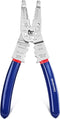 WORKPRO Wire Strippers Cutter, 8-inch Long Nose Wire Stripping Tool, Stainless Steel Wire Crimping Tools & Pliers,