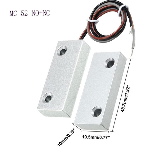 Reed Switch MC-52 NC/NO Surface Mount Wired Door and Window Alarm Contact Sensor for Home Security