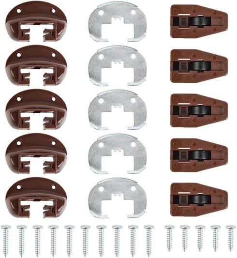 5Sets Parts Drawer Track Slide Kit,Track Drawer Guides Furniture Parts for Dressers,Hutches