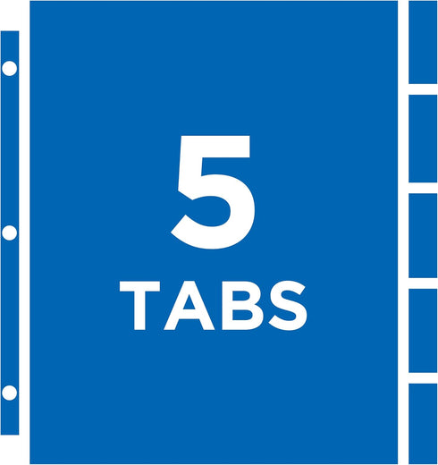 Avery Clear Protect 'n Tab Tabbed Sheet Protector Dividers, 5-Tab Set