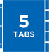 Avery Clear Protect 'n Tab Tabbed Sheet Protector Dividers, 5-Tab Set
