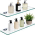 Bathroom Shelves, Glass Floating Shelves for Bathroom, Kitchen, Living Room, Bedroom,Tempered Glass