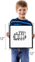 Small Magnetic Dry Erase Whiteboard, Mini Desktop Portable Easel Board for Office, School, Home 12 x 12 inches