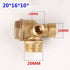 Gold Female Thread Check Valve 3-Port Brass Male Threaded Air Compressor Check Valve Central Pneumatic Air Compressor Accessories Air Compressor Replacement Parts,Valves,Check Valves