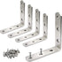 5 Pcs Stainless Steel Corner Brace L Bracket, 3 x 3 inch Heavy Duty 90 Degree Joint with Screw
