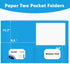 RAZCC Two Pocket Folders, 50 Pack, Fit Letter Size Paper, Pockets for School Office Business Home, Blue