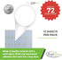Royal Green Round 2" Grey Sticker Dot Labels, Permanent Adhesive Circle Stickers - 72 Pack
