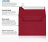 LUXPaper A2 Invitation Envelopes | Peel & Press | 4 3/8" x 5 3/4" | Garnet Red | 80lb. Text | 50 Qty