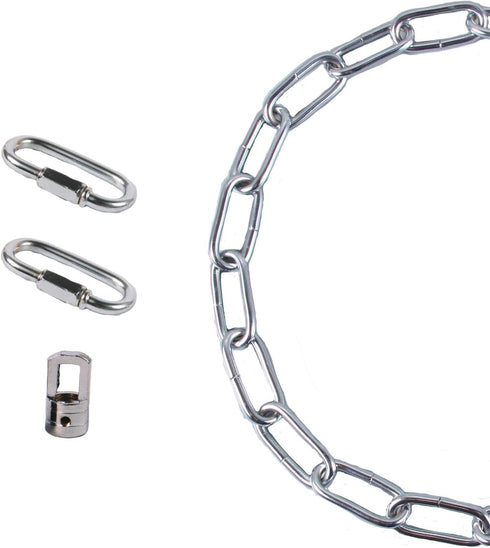 Metal Lighting Chian, Heavy Pendant Lamp Fixture Chain (56",Silver)