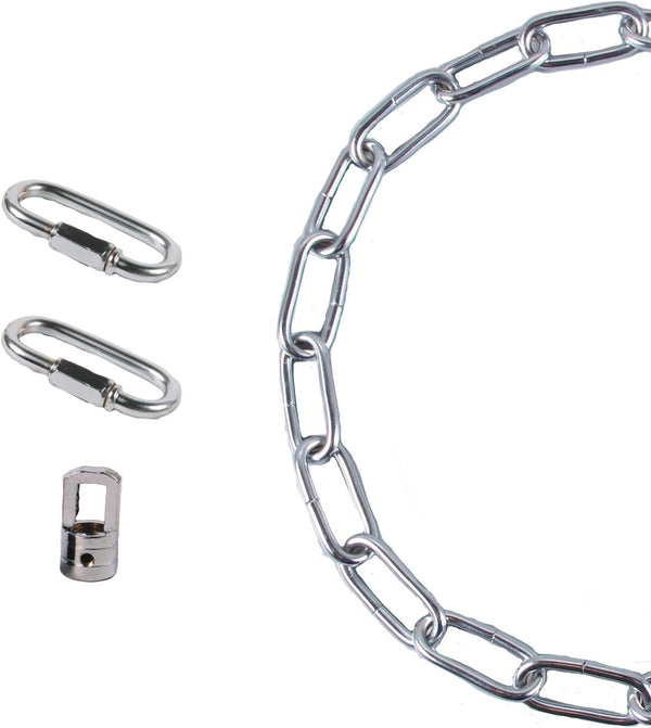Metal Lighting Chian, Heavy Pendant Lamp Fixture Chain (56",Silver)