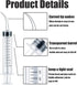 Plastic Syringe for Scientific Labs, 10 Pack Measuring Syringe Tools for Dispensing Multiple Uses (12 ml, 1)