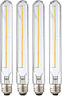 Leools T10 LED Long Bulbs, 4-Pack, 4W Dimmable Tubular Bulb, 40 Watt Equivalent, 2700K Warm White, E26 Edison Style