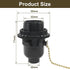 Aoserge 1 Pack E26 Threaded Lamp Socket Replacement with Pull Chain - Robust Aluminum Base Light Socket for Table