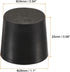 MECCANIXITY Rubber Tapered Plug 24mm to 28mm Solid Test Tubes Bungs Stopper Black for Lab Home 5 Pieces