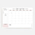 Bliss Collections Monthly Planning Pad - To Do List Notebook, Undated Tear-Off Sheets Notepad, Work Calendar,
