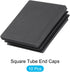 Cap(60 60mm) 10Pcs, METALLIXITY Square Tube End x Plastic Plugs Insert End Caps Pipe Cap Cover - for Furniture Table