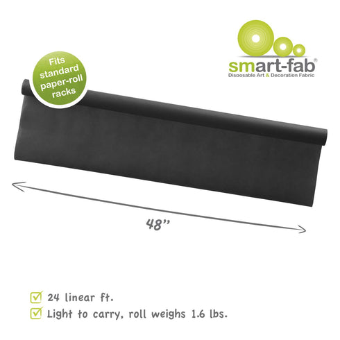 Thicker Opaque Craft Fabric for Bulletin Board Backgrounds - 48" x 24', Black
