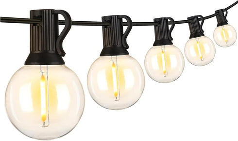 Outdoor String Lights 25FT, G40 LED Patio Globe Lights with 27 Shatterproof