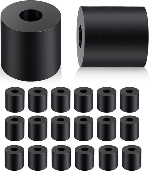 Rubber Spacer 1 Inch OD x 3/8 Inch ID x 1 Inch Thickness, Anti Vibration Neoprene Rubber Cylinder for Home Hardware (20