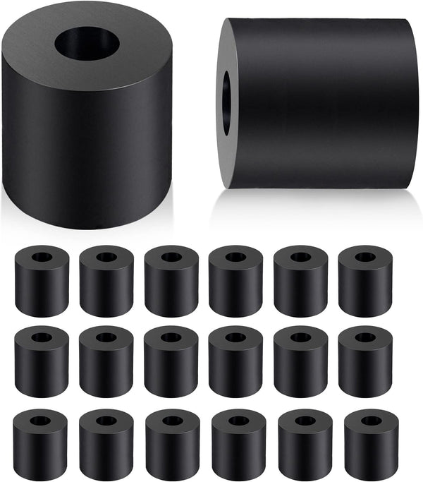Rubber Spacer 1 Inch OD x 3/8 Inch ID x 1 Inch Thickness, Anti Vibration Neoprene Rubber Cylinder, 32 Pcs for Home