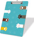 Plastic A4 Clipboards - Cute Standard Letter Size Clipboard for Teacher, Kids, Lightweight Decorative Clip Boards for