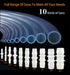 30Pcs Hose Barb Fittings Kit, Pipe Connector Joint Splicer for Aquarium Gas Liquid Air, 10 Sizes for Hose ID