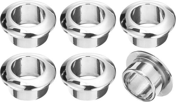 uxcell 6Pcs ABS Cable Hole Cover, 12/32 inch (18mm) Grommet for Office Desk Wire Cord Organizer, Silver