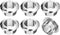 uxcell 6Pcs ABS Cable Hole Cover, 12/32 inch (18mm) Grommet for Office Desk Wire Cord Organizer, Silver