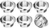 uxcell 6Pcs ABS Cable Hole Cover, 12/32 inch (18mm) Grommet for Office Desk Wire Cord Organizer, Silver