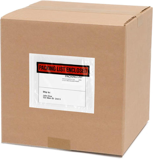 GPI Packing List Envelopes, 4.5" x 5.5" Packing Slip Pouches, Clear Plastic Envelope Sleeves for Shipping Labels