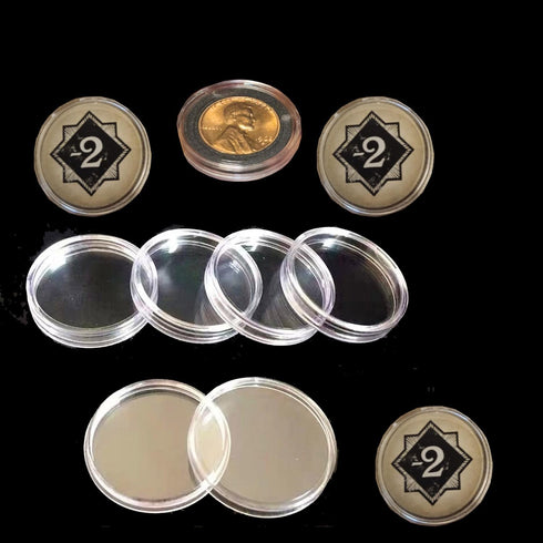 XYZsundy 25mm 24.26mm, (200) Coin Capsule Perfect fit for Board Game Token Holder,U.S. Quarters Coin Holder Capsules