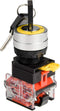 APIELE 22mm Key Switch, 440V 10A, 1NO1NC Maintained (2 Position, Latching)