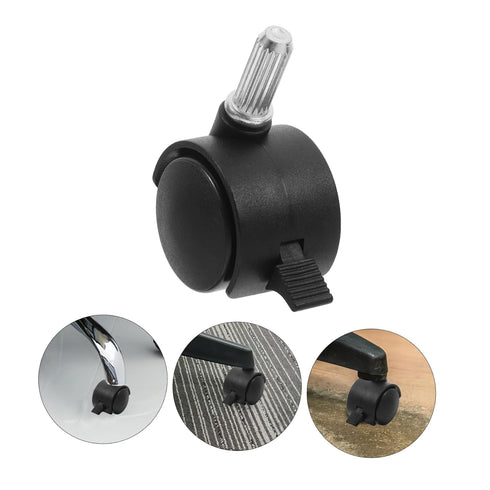 4pcs MAGICLULU Heavy Duty Pu Caster Wheels with Brakes Replacement Wheels for Cart and Furniture Quiet Rolling Design