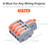 10Pcs Mini Quick Terminal Block Lever Wire Connectors, 1 in 4 Out Compact Splice Electrical Connectors, 24-12 AWG