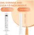 3ml Syringe with 25 Gauge 1", Individually Packaged Luer Lock Industrial Accessories, Lab Measurement Tools, 100-Pack