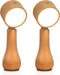 LONRISWAY 2 Pack LED Wooden Mushroom Lamp, Rechargeable Battery Operated Portable Cordless Touch